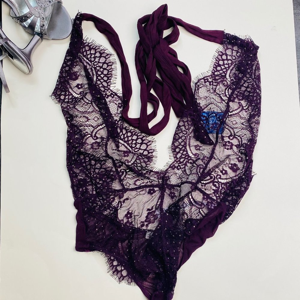 NWT Free People Showoff Lace Bodysuit Top Shirt Womens XS Extra Small - Picture 5 of 7